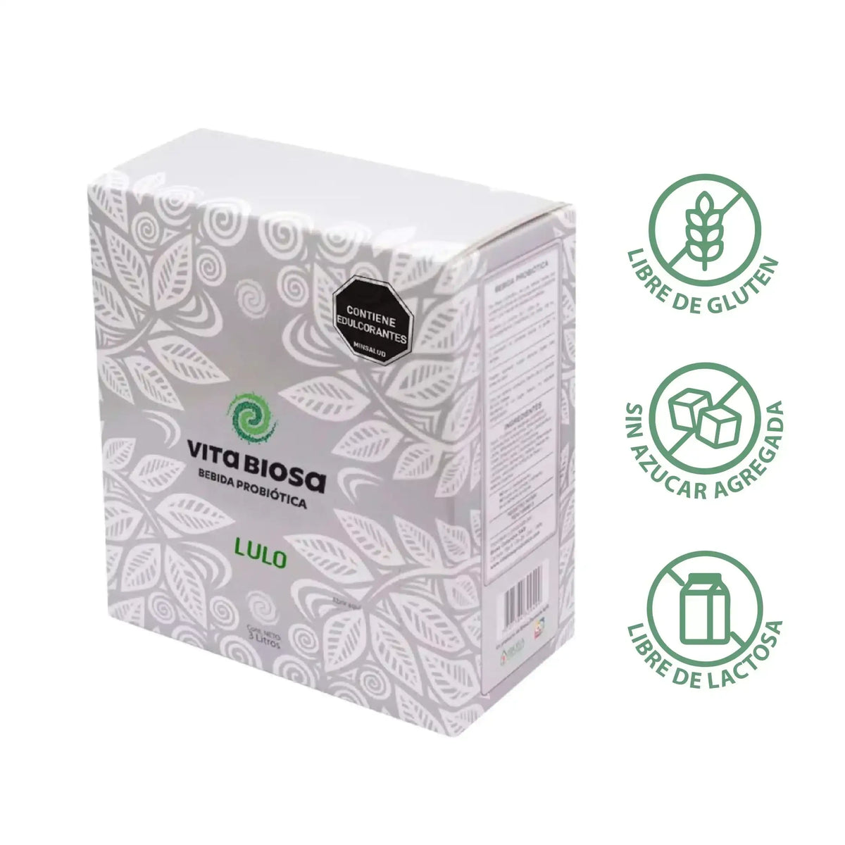 Bebida probiótica Vita Biosa Sabor Lulo– Caja bolsa dispensadora 3 litros