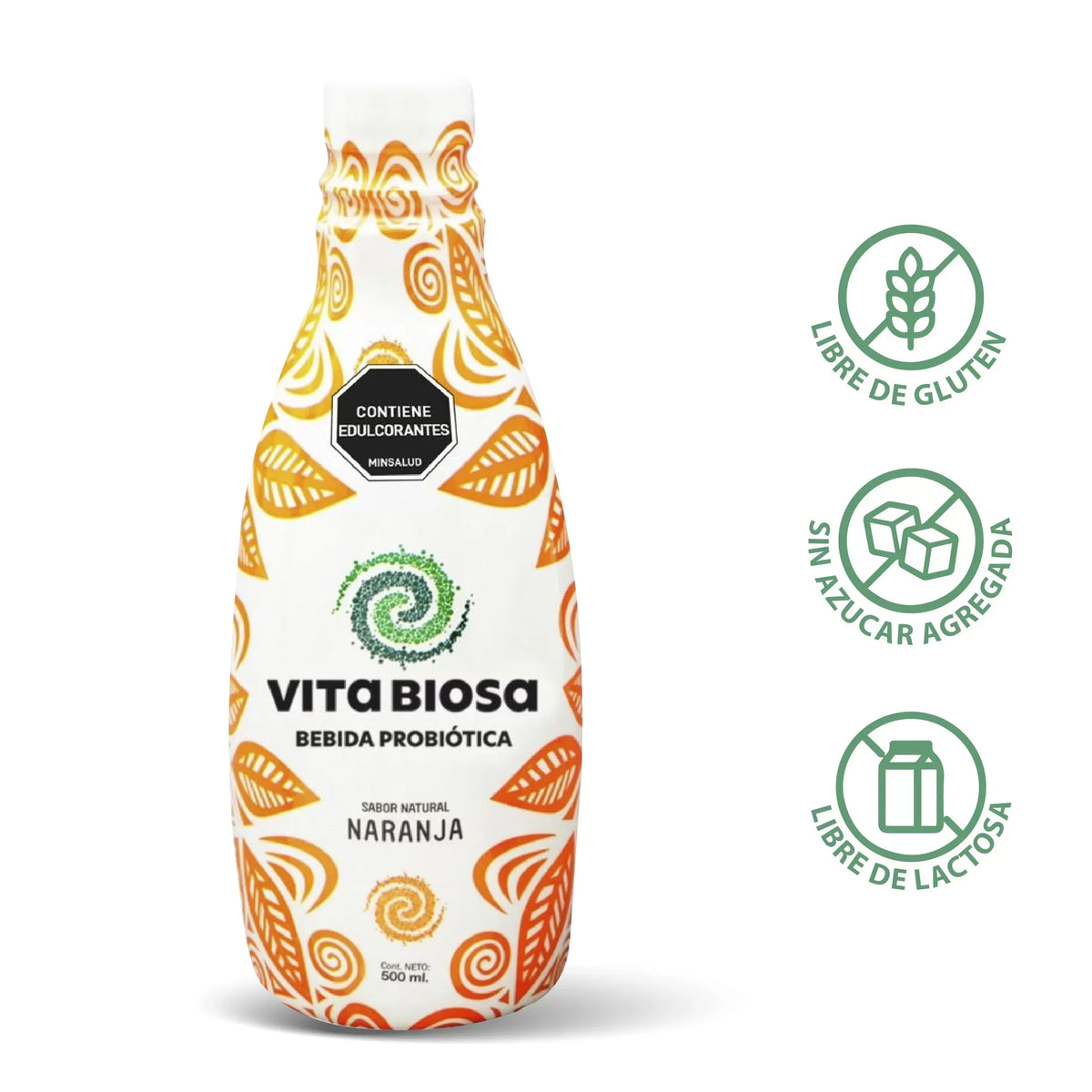 Bebida Probiótica Vita Biosa sabor Naranja 500 ml